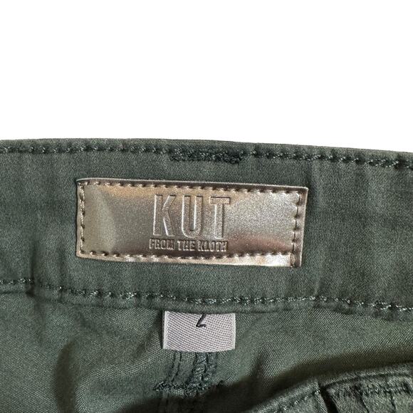 Kut From The Kloth New Women's Chris Straight Leg High Rise Pants Green 2 Casual - Picture 7 of 9